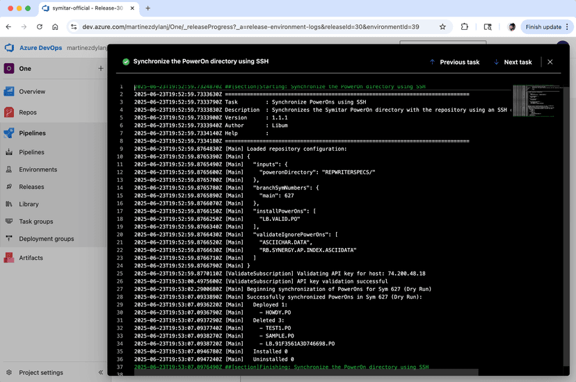 Directory Synchronization feature screenshot